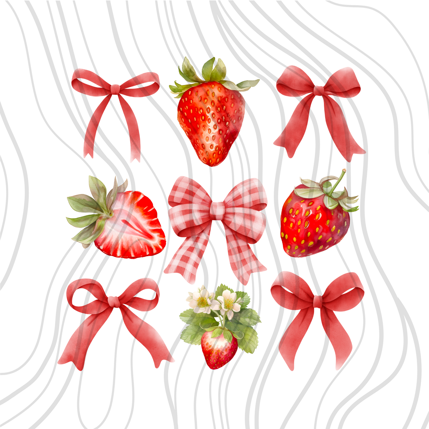 Coquette Strawberry Transfer