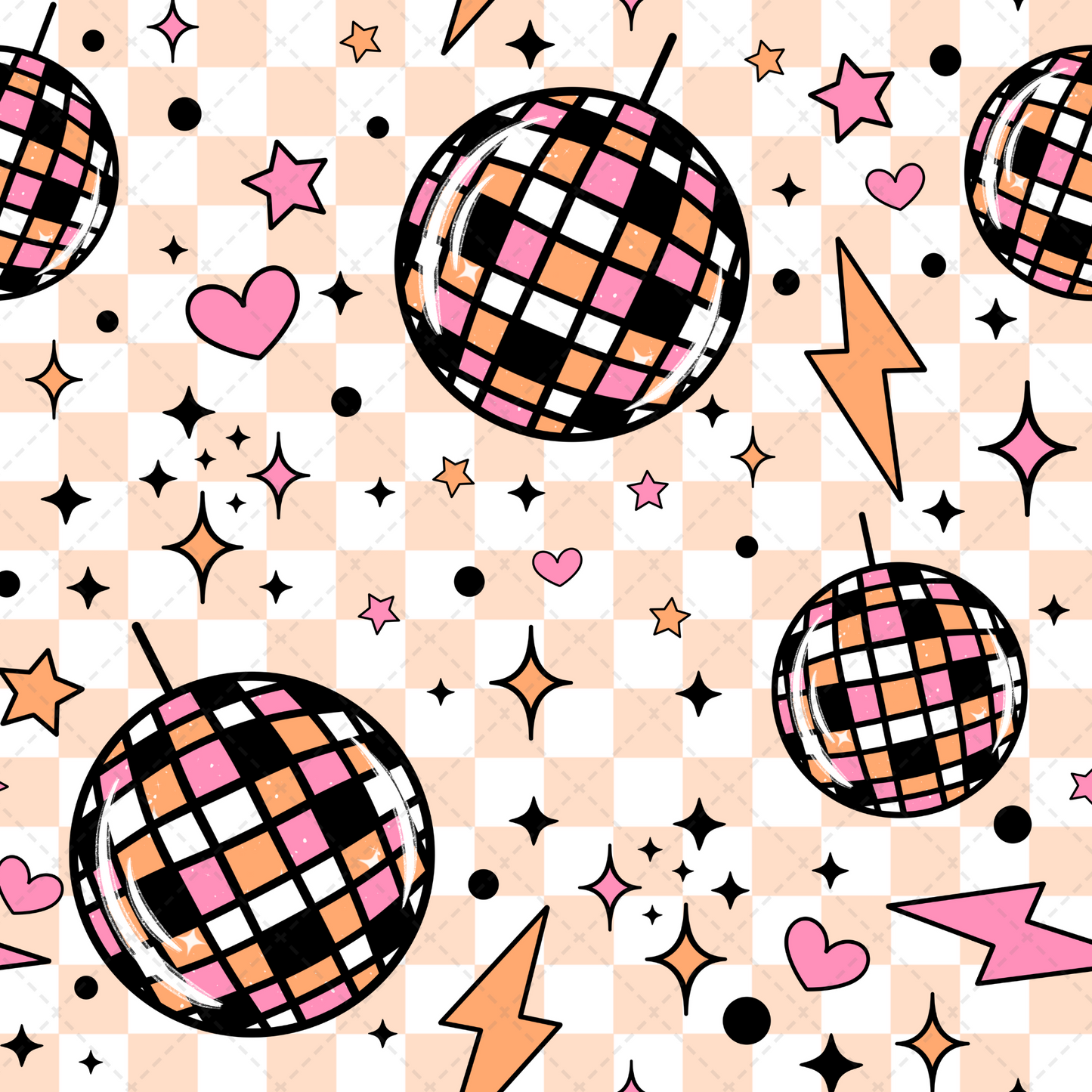 Large Disco Seamless Tumbler Wrap