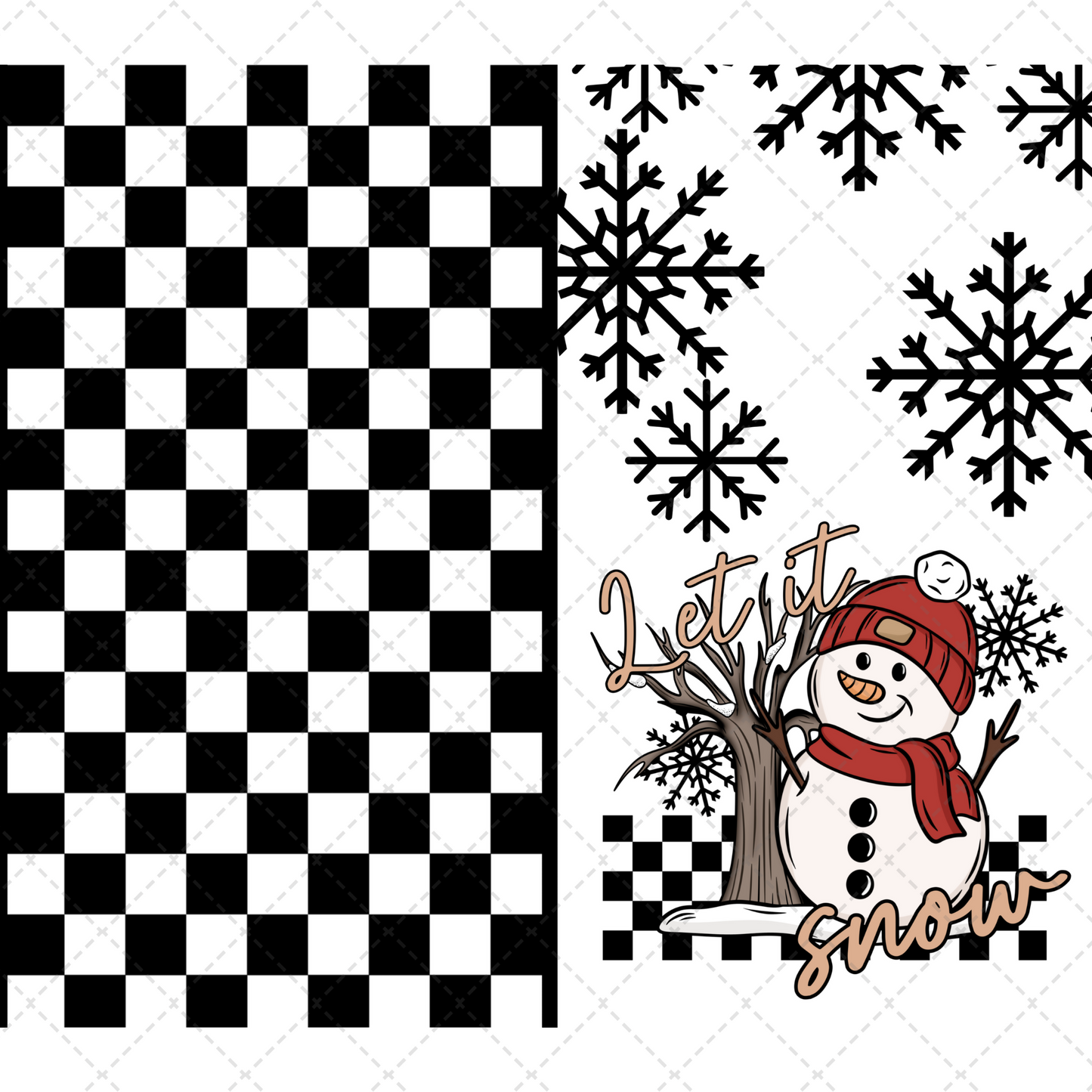 Let It Snow Tumbler Transfer