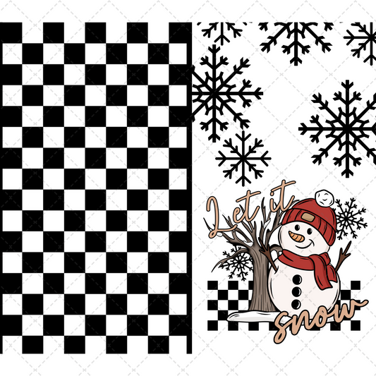 Let It Snow Tumbler Transfer
