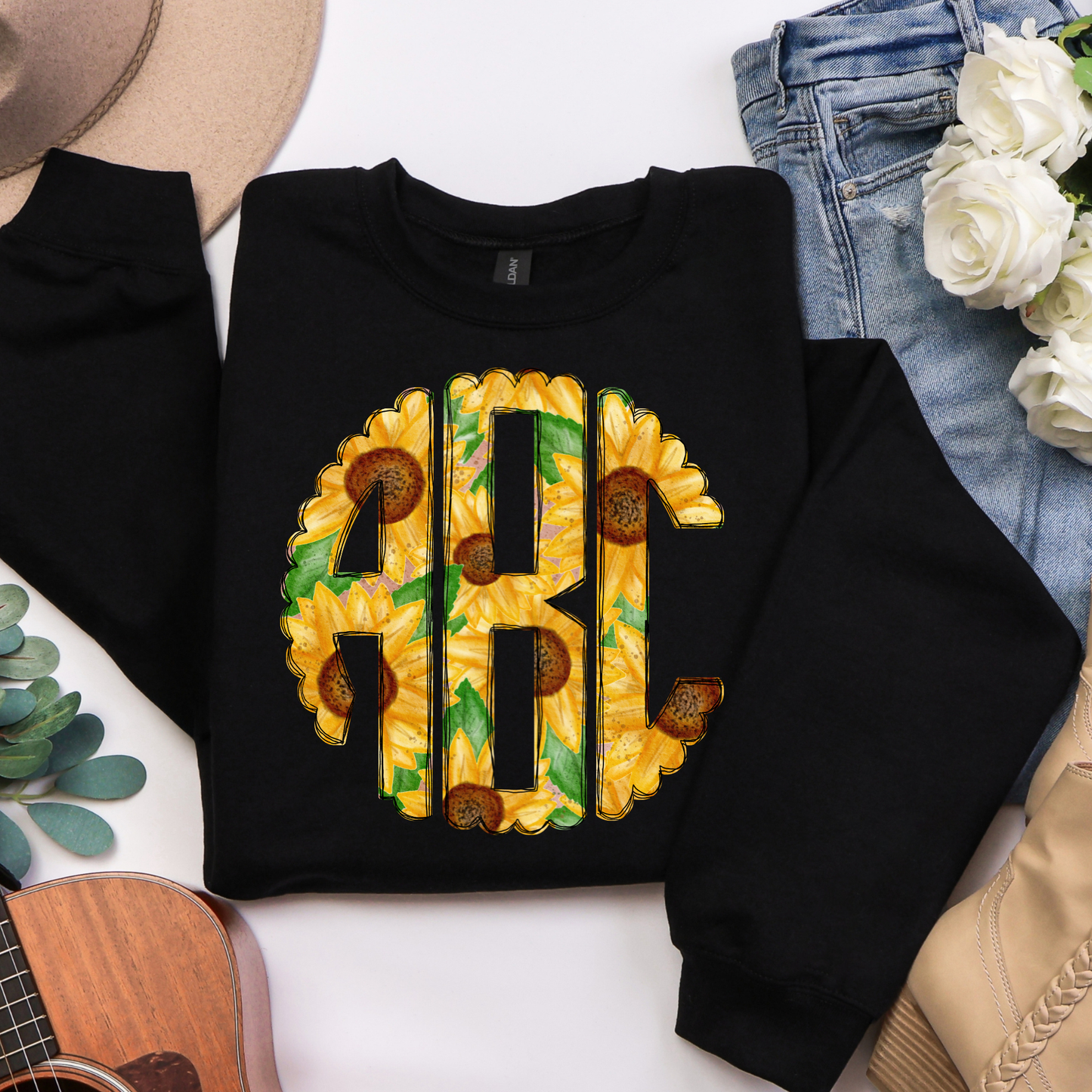 Sunflower - Custom Monogram Transfer