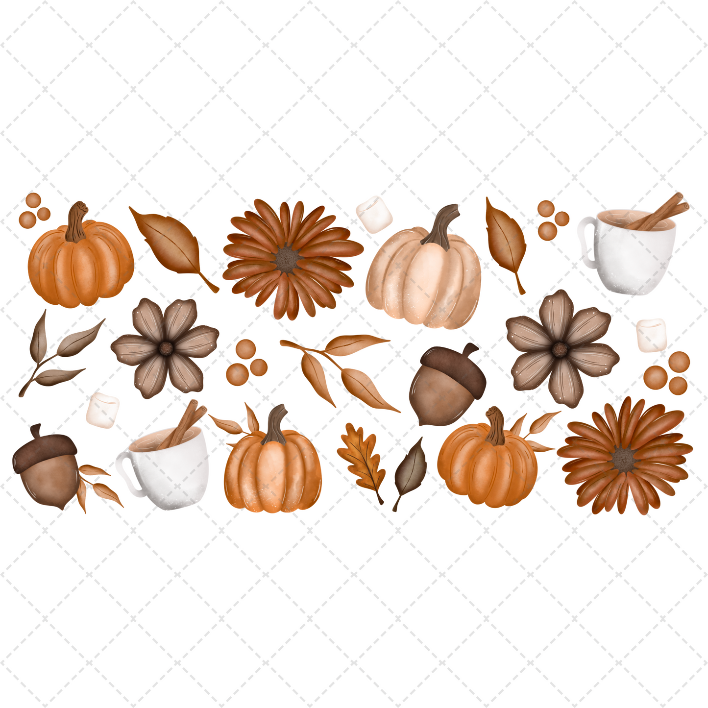 Watercolor Fall 16oz Libbey Wrap