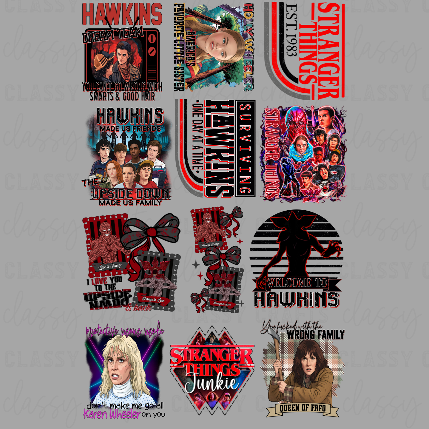 Stranger Things- 30x48 - PREMADE GANG SHEET