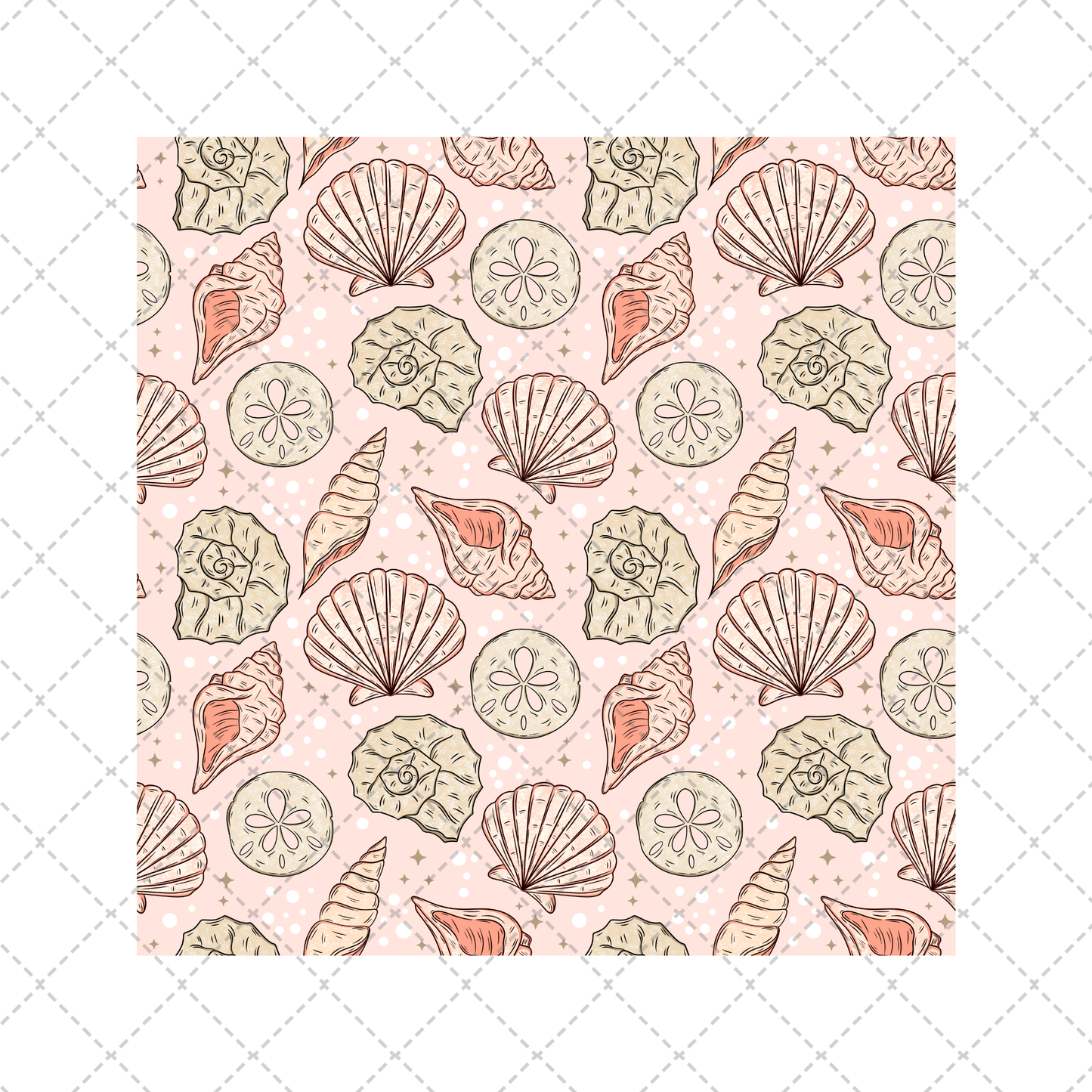 Coral Seashell Tumbler Wrap