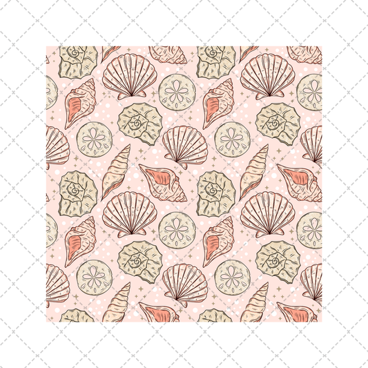 Coral Seashell Tumbler Wrap