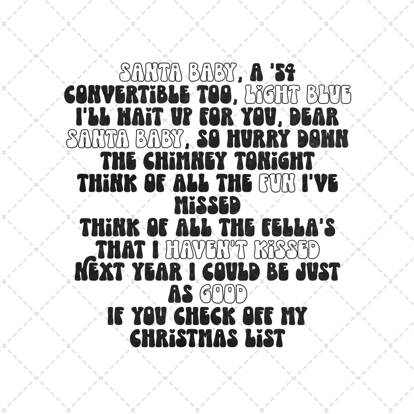 Santa Baby ** TWO PART* SOLD SEPARATELY** Transfer