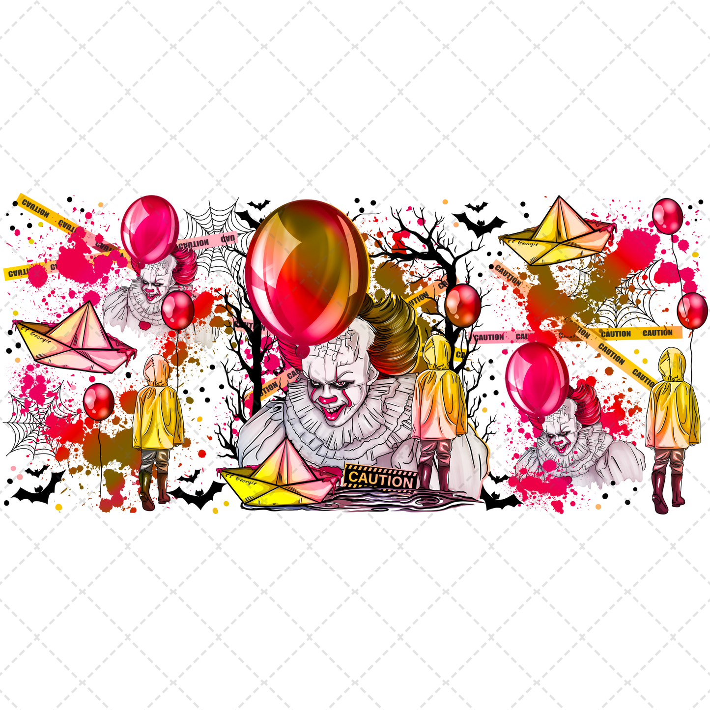 Dancing Clown 16oz Libbey Wrap