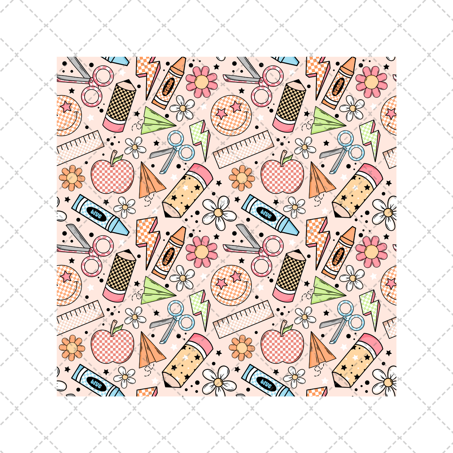 School Supplies Tumbler Wrap