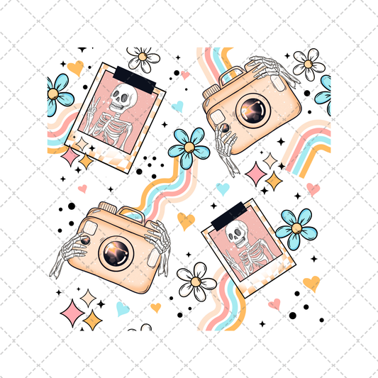 Smile Skelly Tumbler Wrap