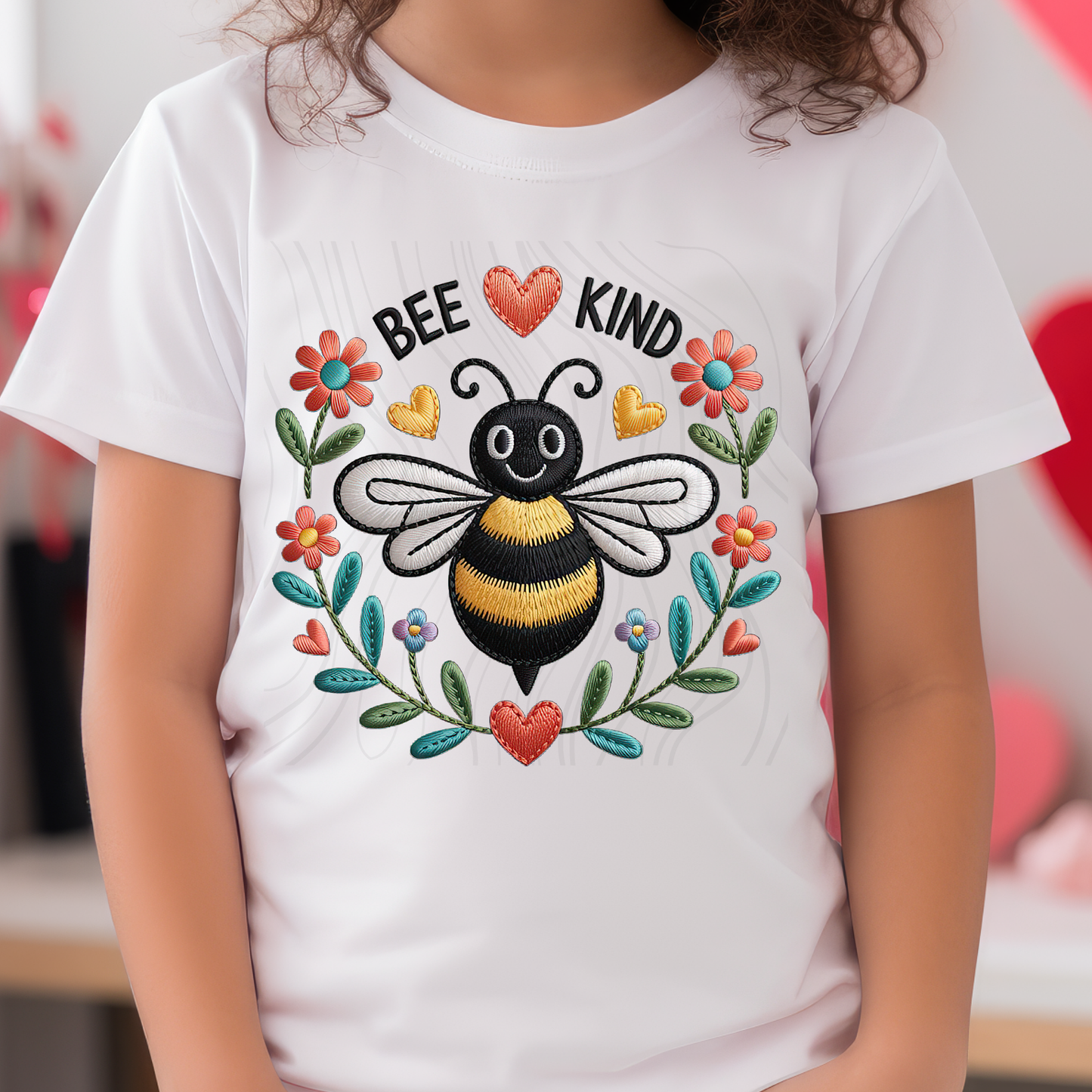 Bee Kind Faux Embroidery Transfer