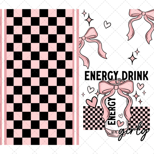 Energry Drink Girly Tumbler Transfer