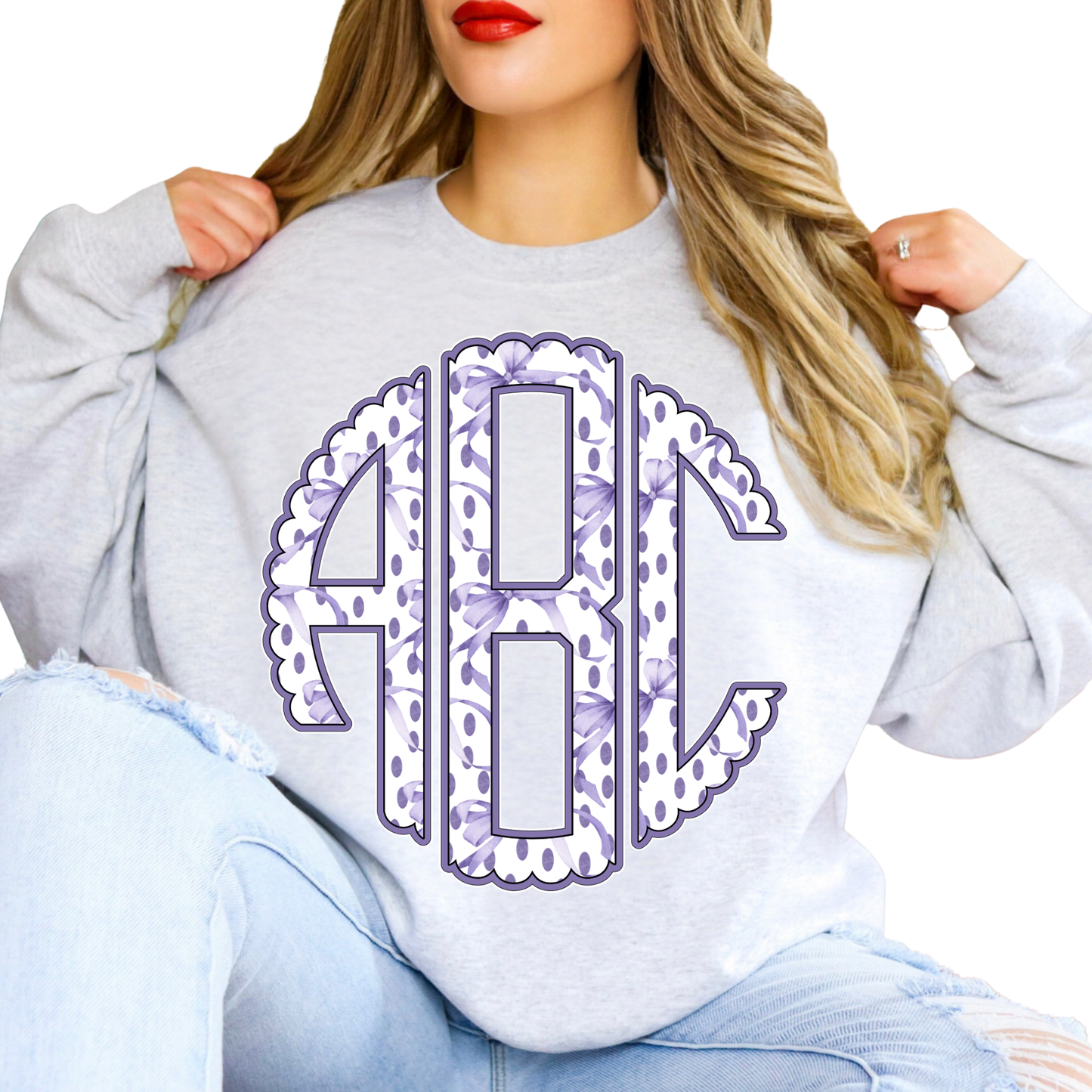 Purple Coquette - Custom Monogram Transfer