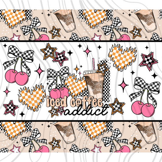 Iced Coffee Addict Tumbler Wrap