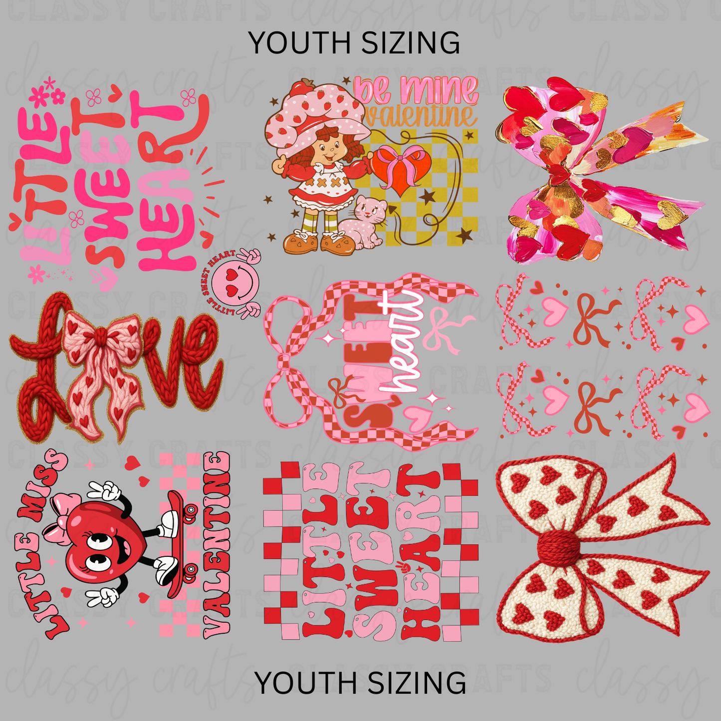 VALENTINES YOUTH GIRLS 30X24