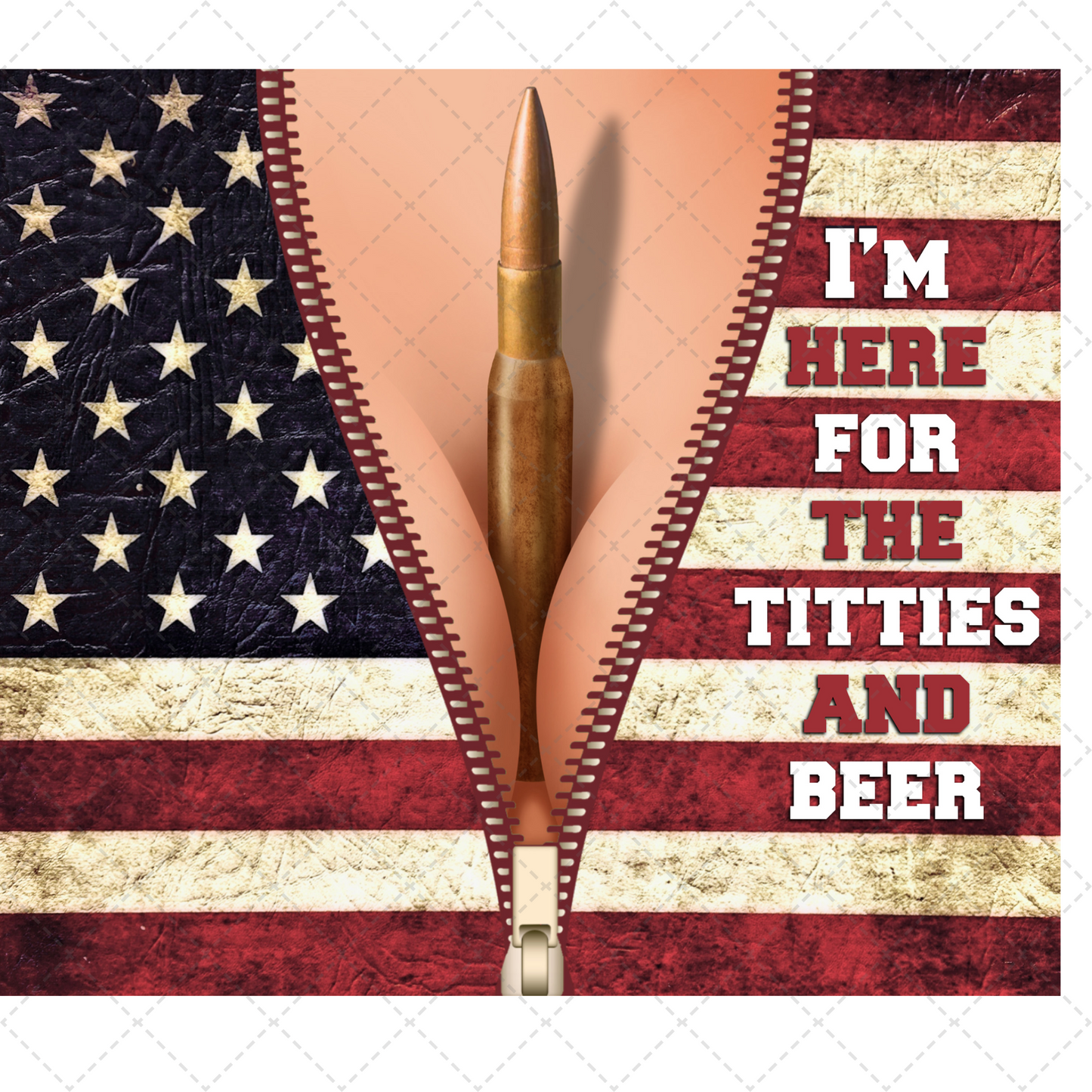 American Bullet Tumbler Transfer