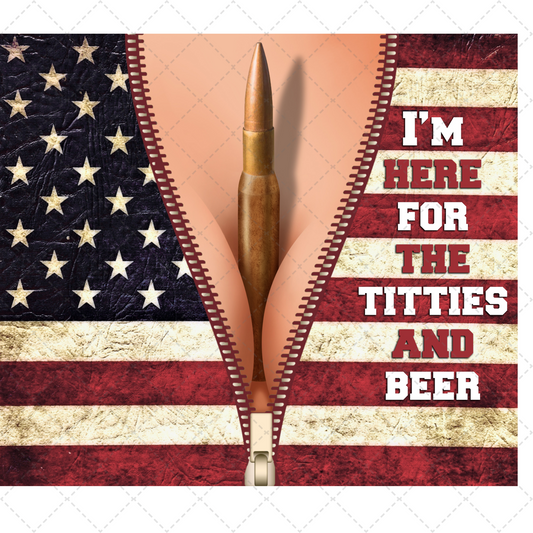 American Bullet Tumbler Transfer