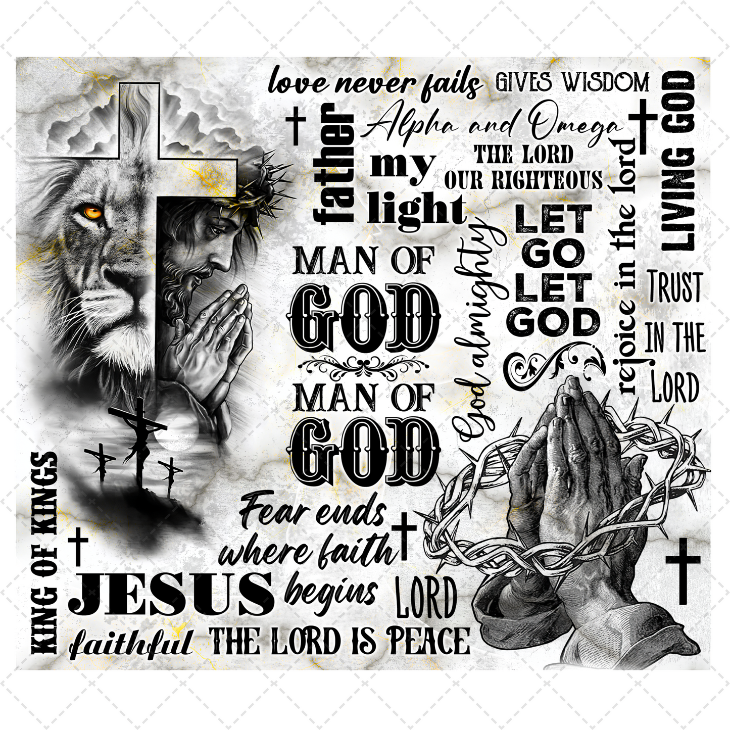 Christian Man Of God Tumbler Transfer