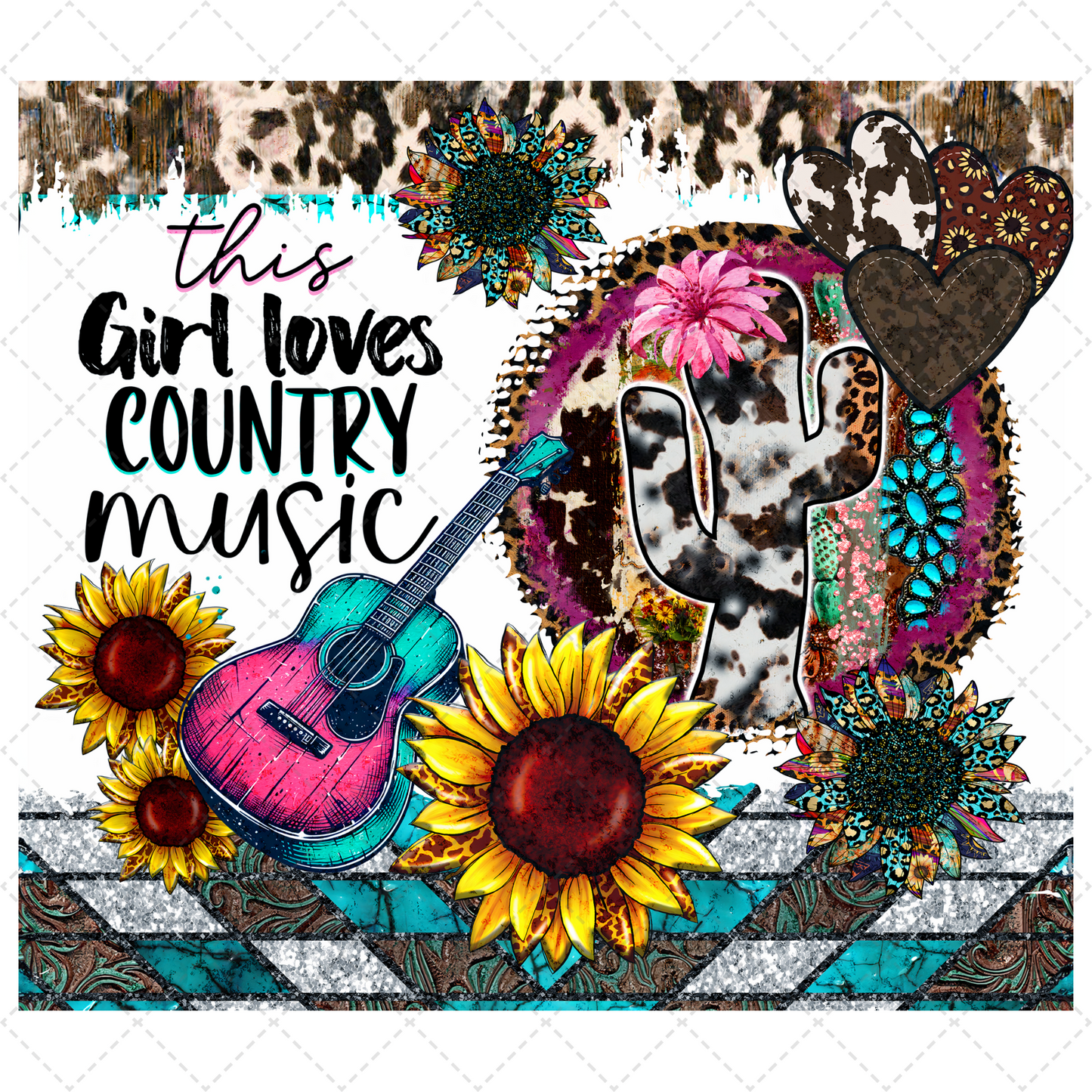 Country Music Tumbler Transfer