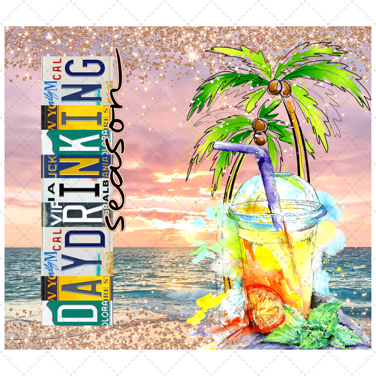 Day Drinking Season Tumbler Transfer