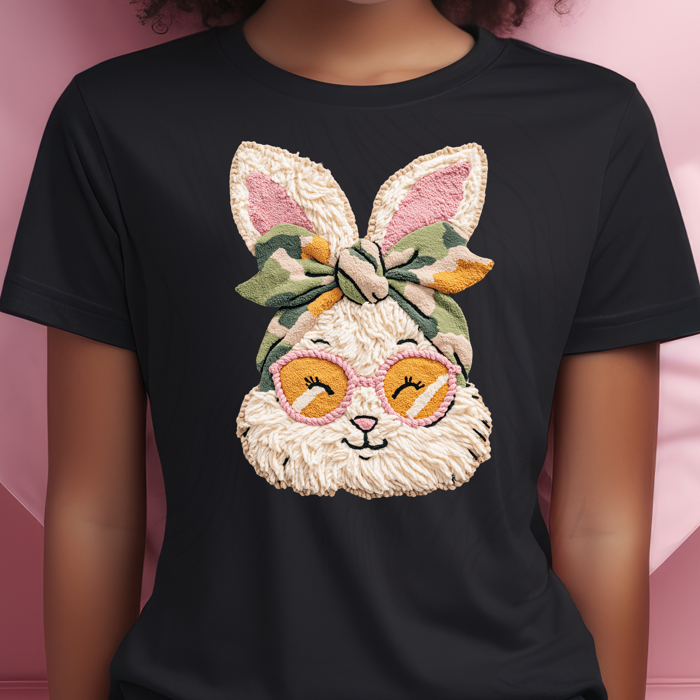 Camo Girl Bunny Transfer