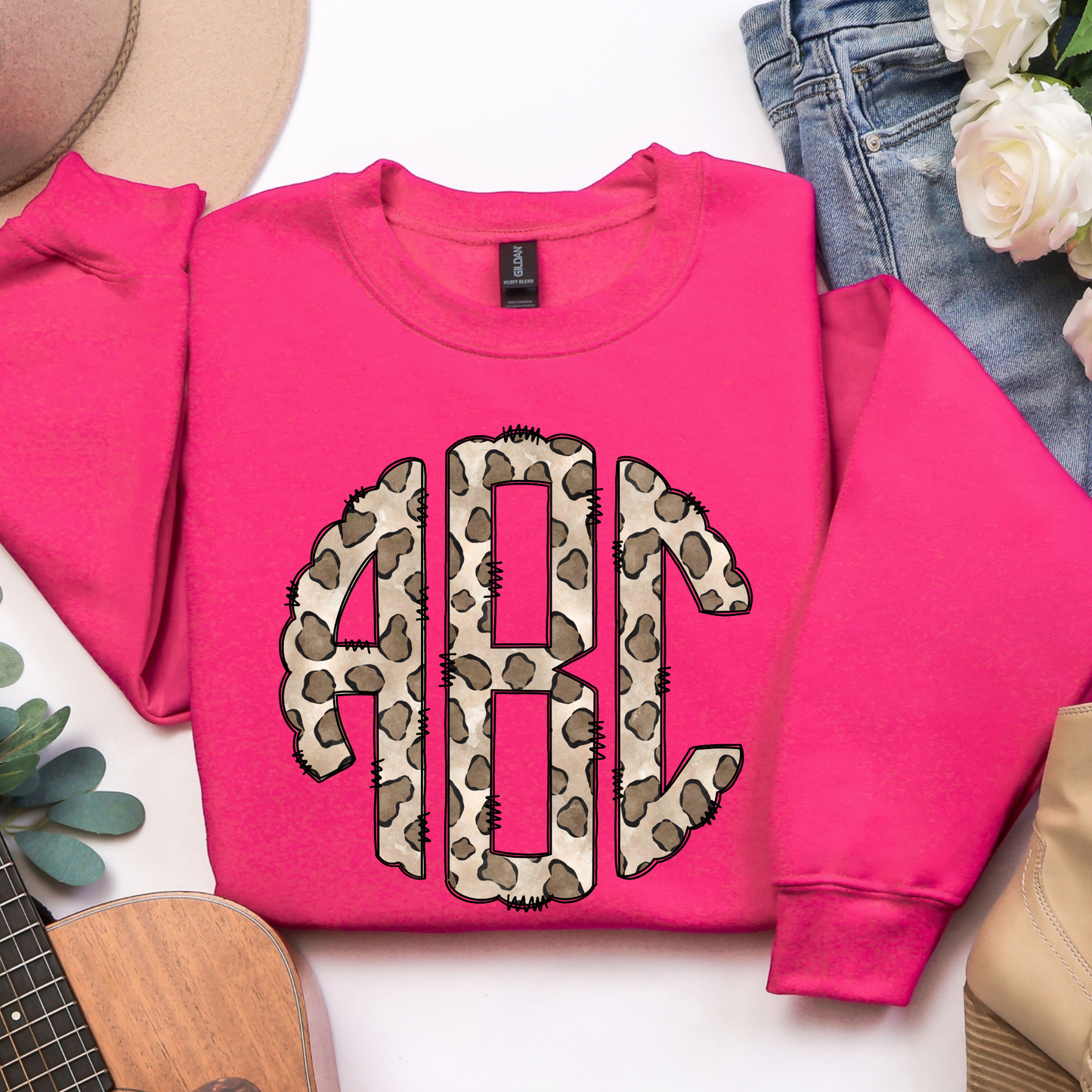 Snow Leopard - Custom Monogram Transfer