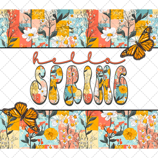 Hello Spring Tumbler Wrap