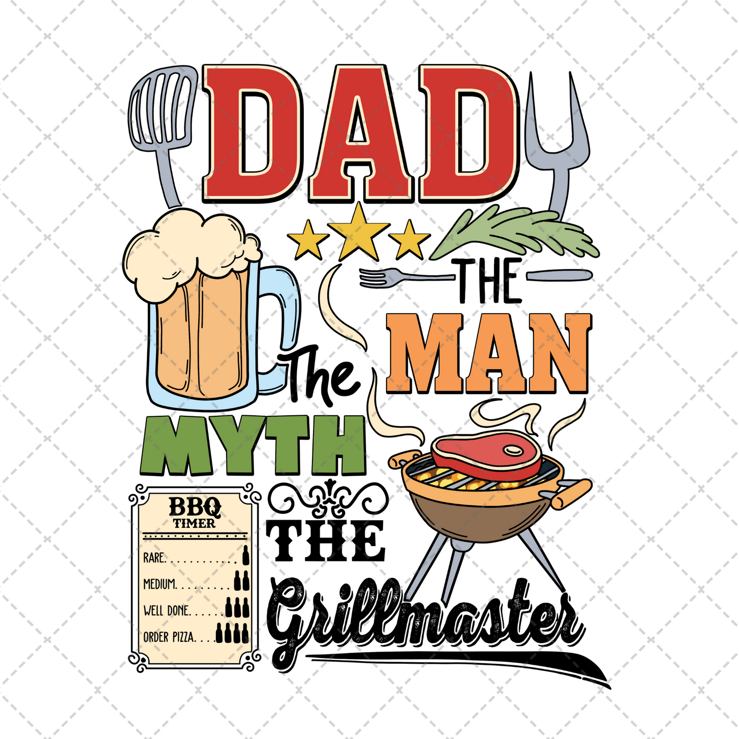 Dad The Grill Master Transfer