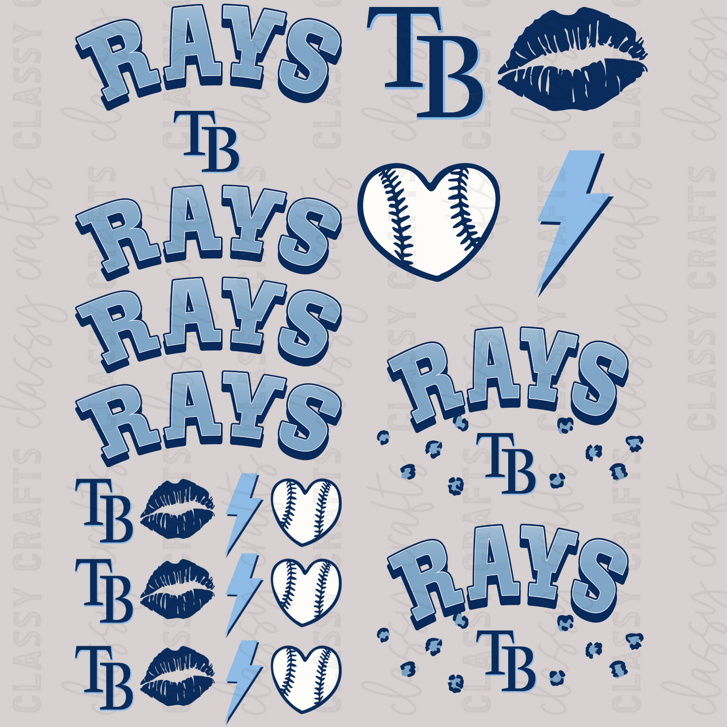 Rays - 30x24 - MINI PREMADE GANG SHEET