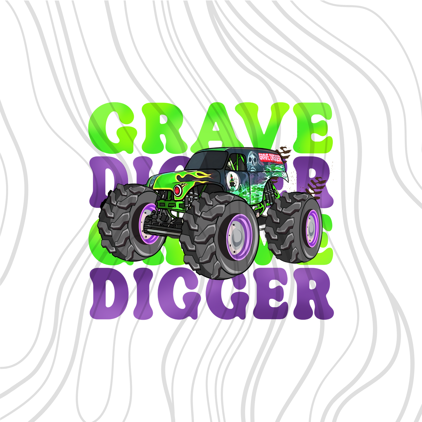 Stacked Grave Digger Transfer