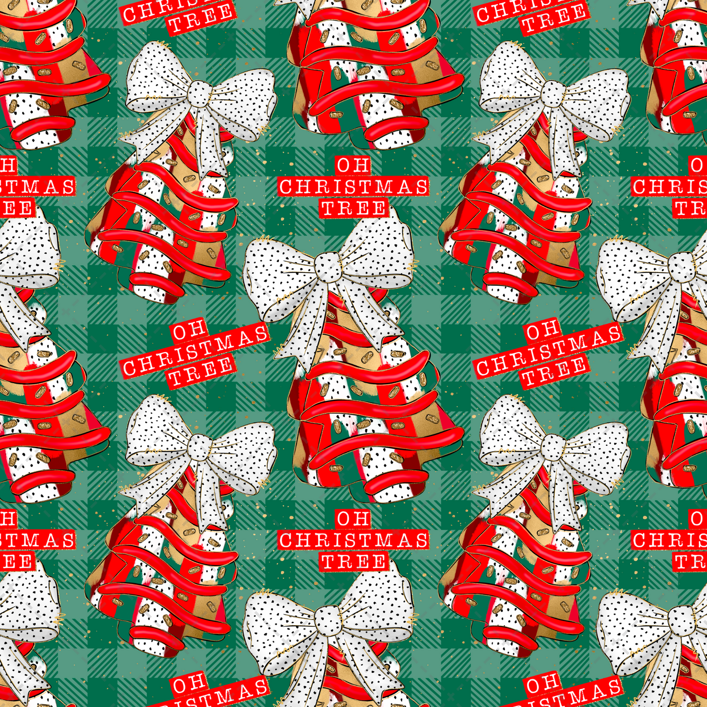 Oh Christmas Tree Seamless Tumbler Wrap Tumbler Transfer