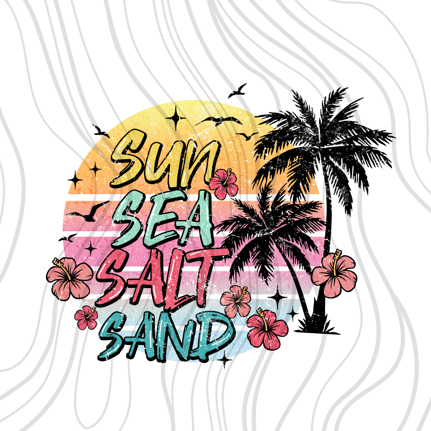 Sun Sea Salt Sand Transfer ** TWO PART* SOLD SEPARATELY**