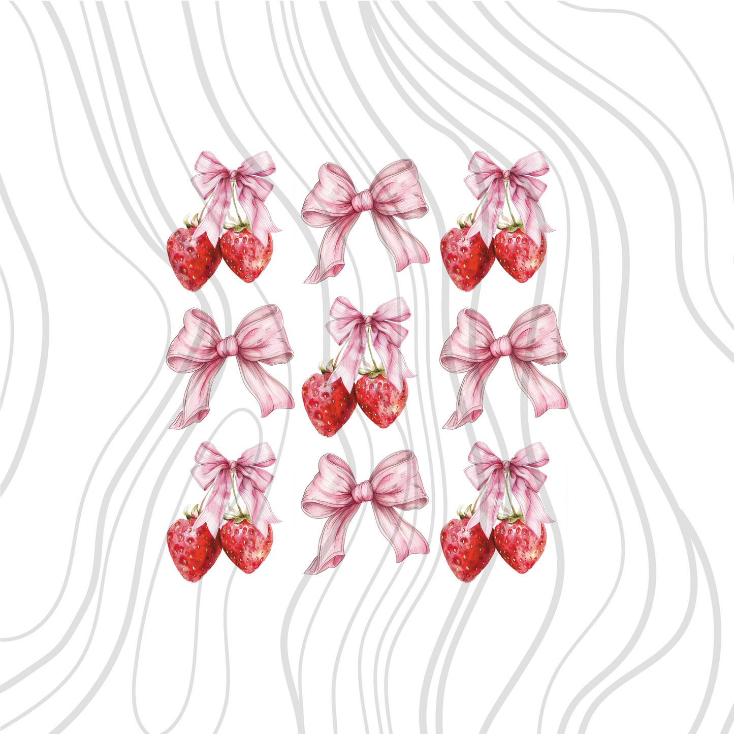 Strawberry Pink Coquette Transfer