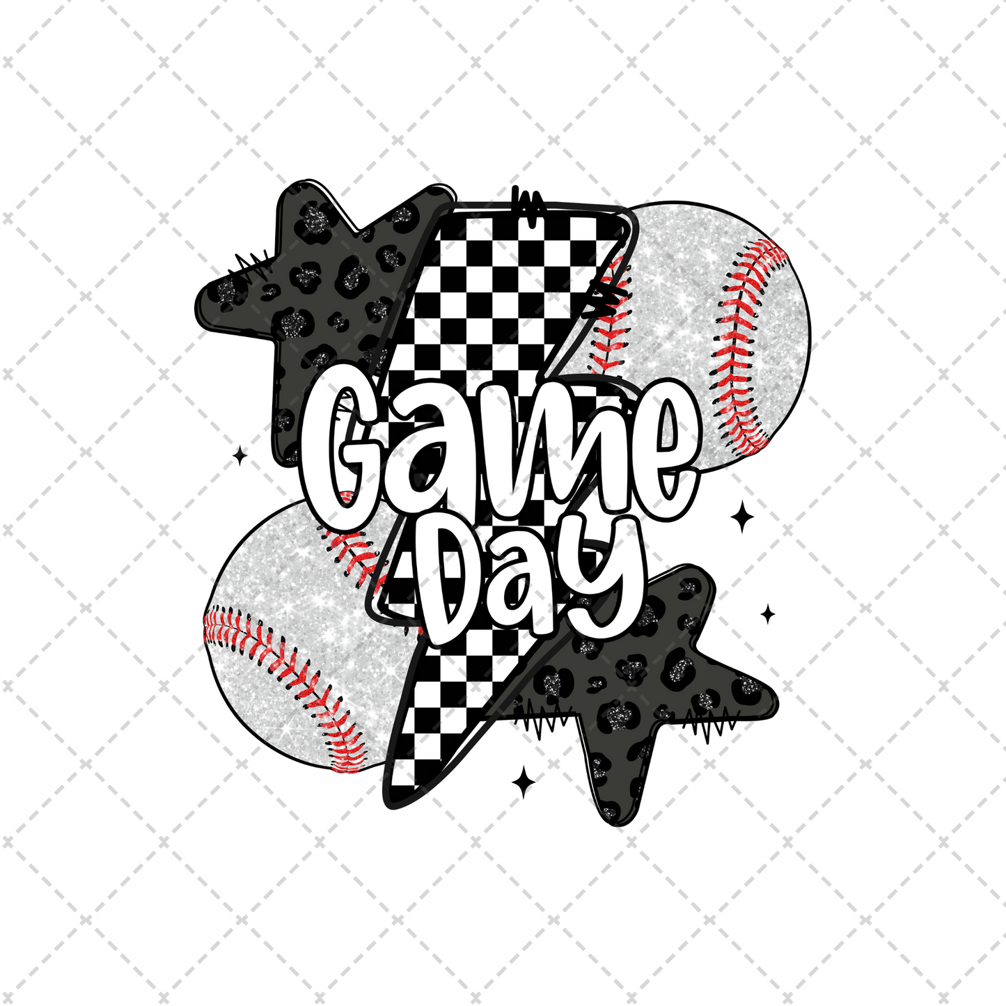 Retro Game Day Baseball Transfer