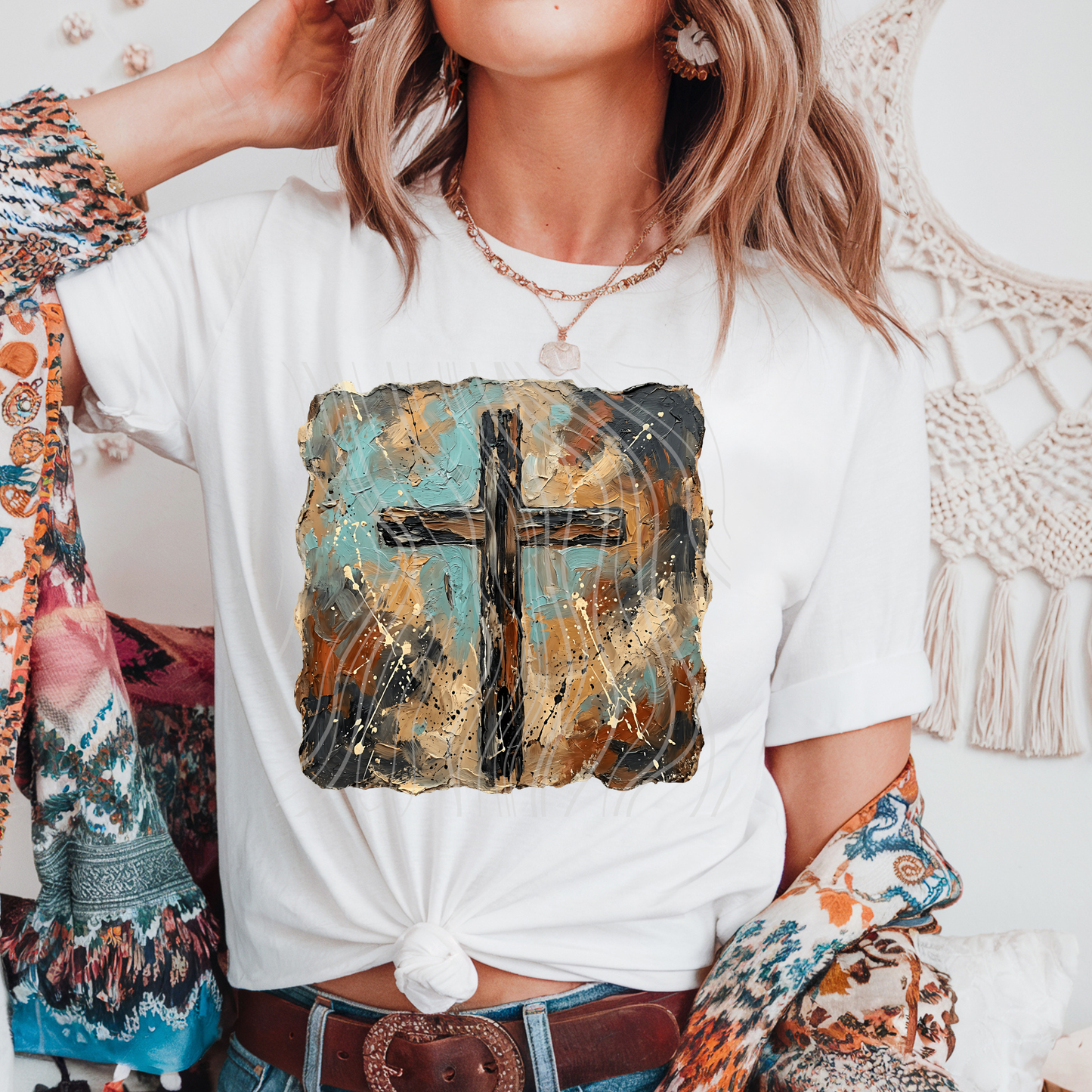Painted Cross Transfer