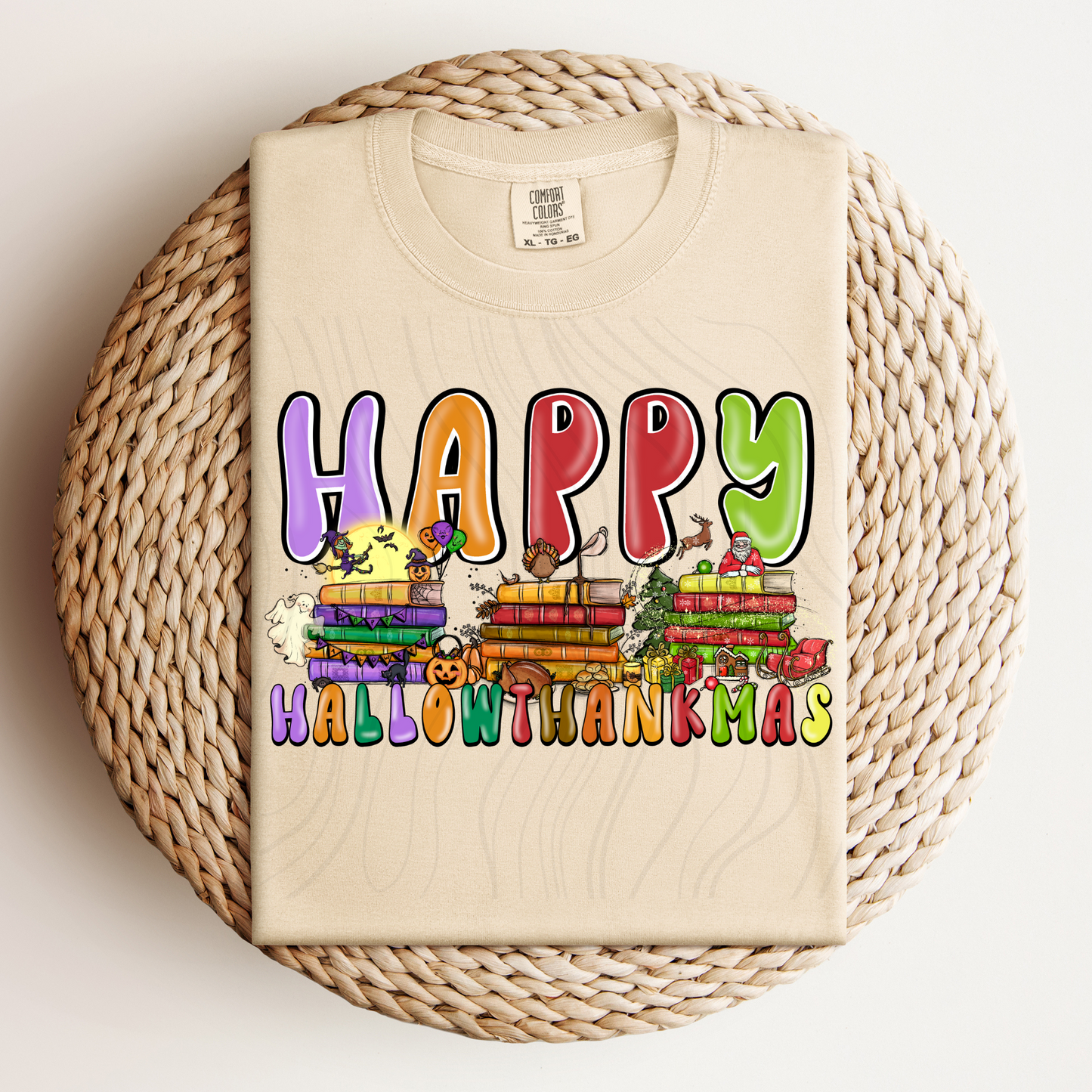 Happy Hallothanksmas Books Transfer