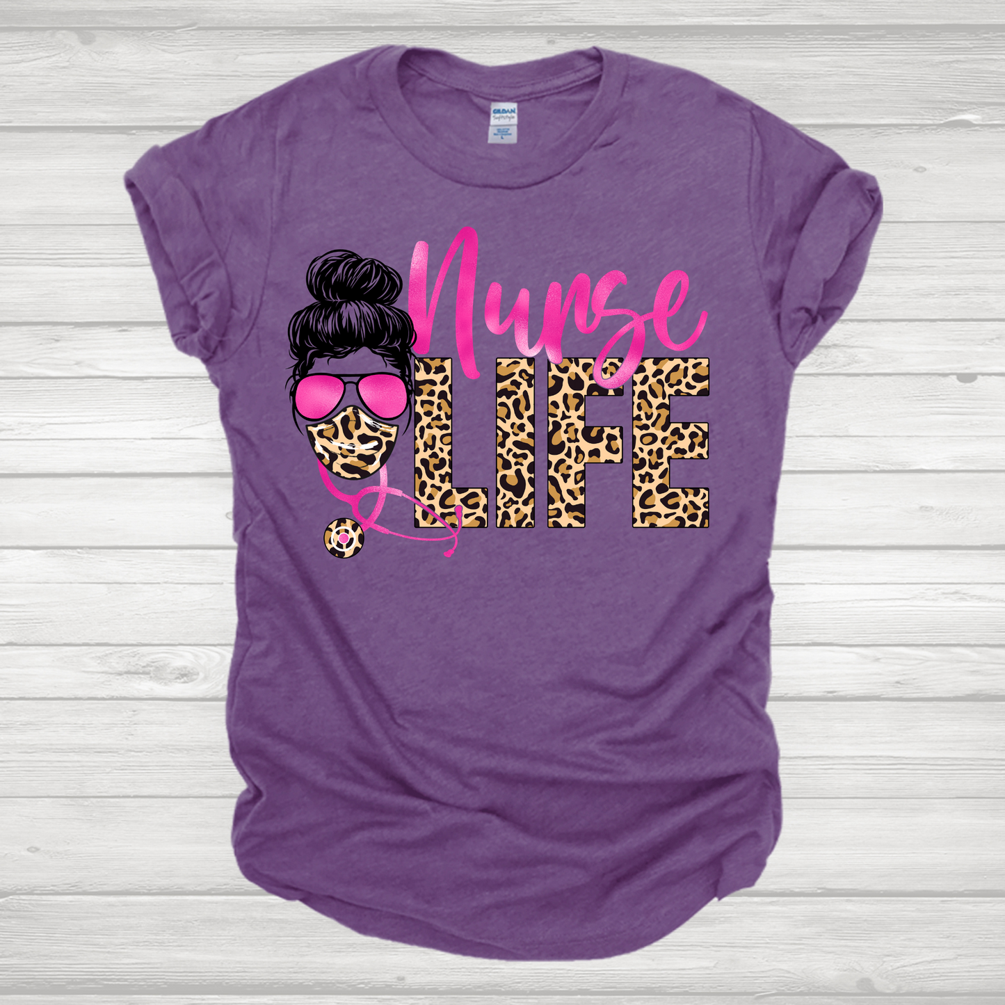 Nurse Life- Mask- Leopard Transfer