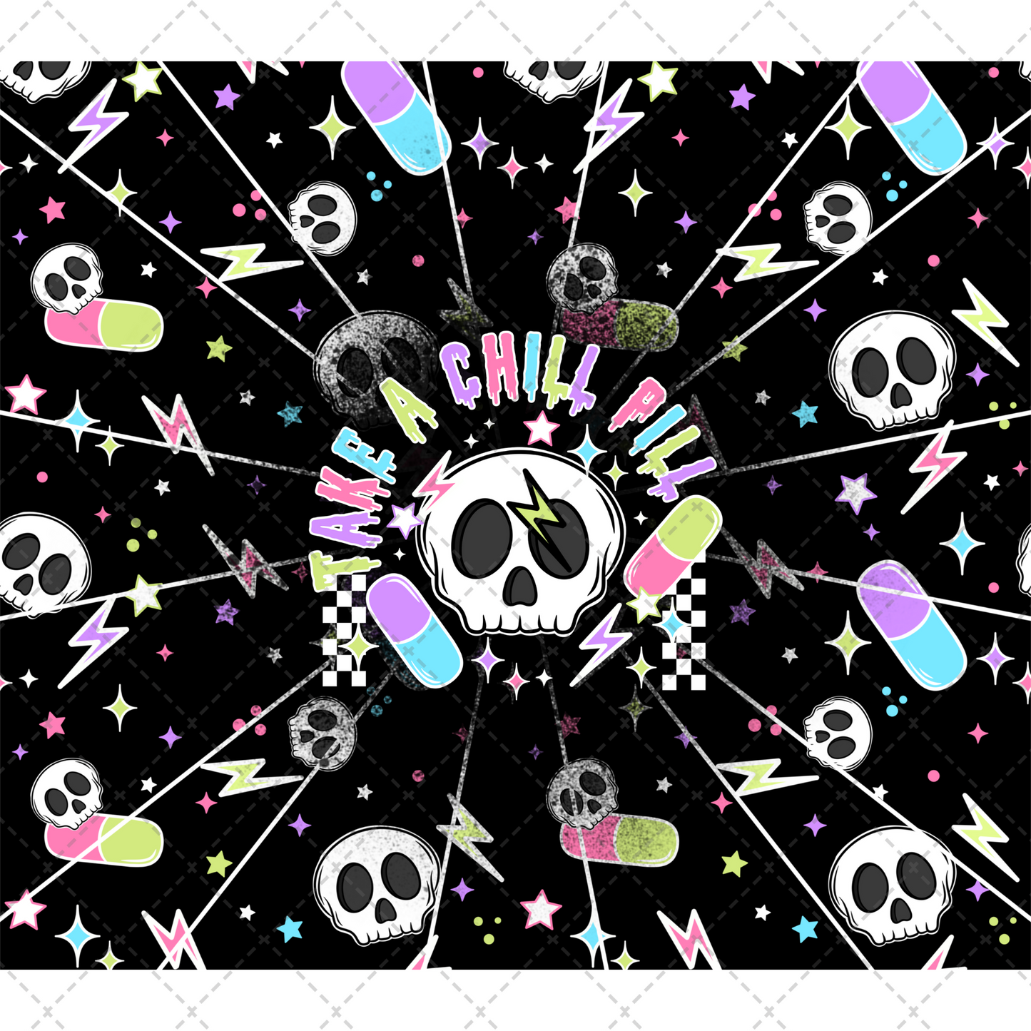 Chill Pill Tumbler Wrap