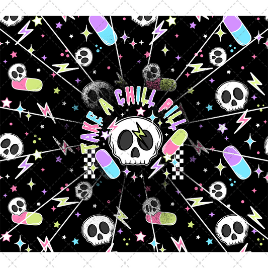 Chill Pill Tumbler Wrap
