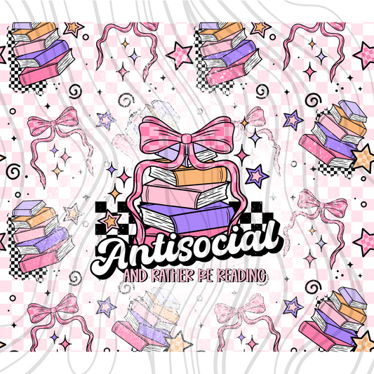 Antisocial Reading Tumbler Wrap