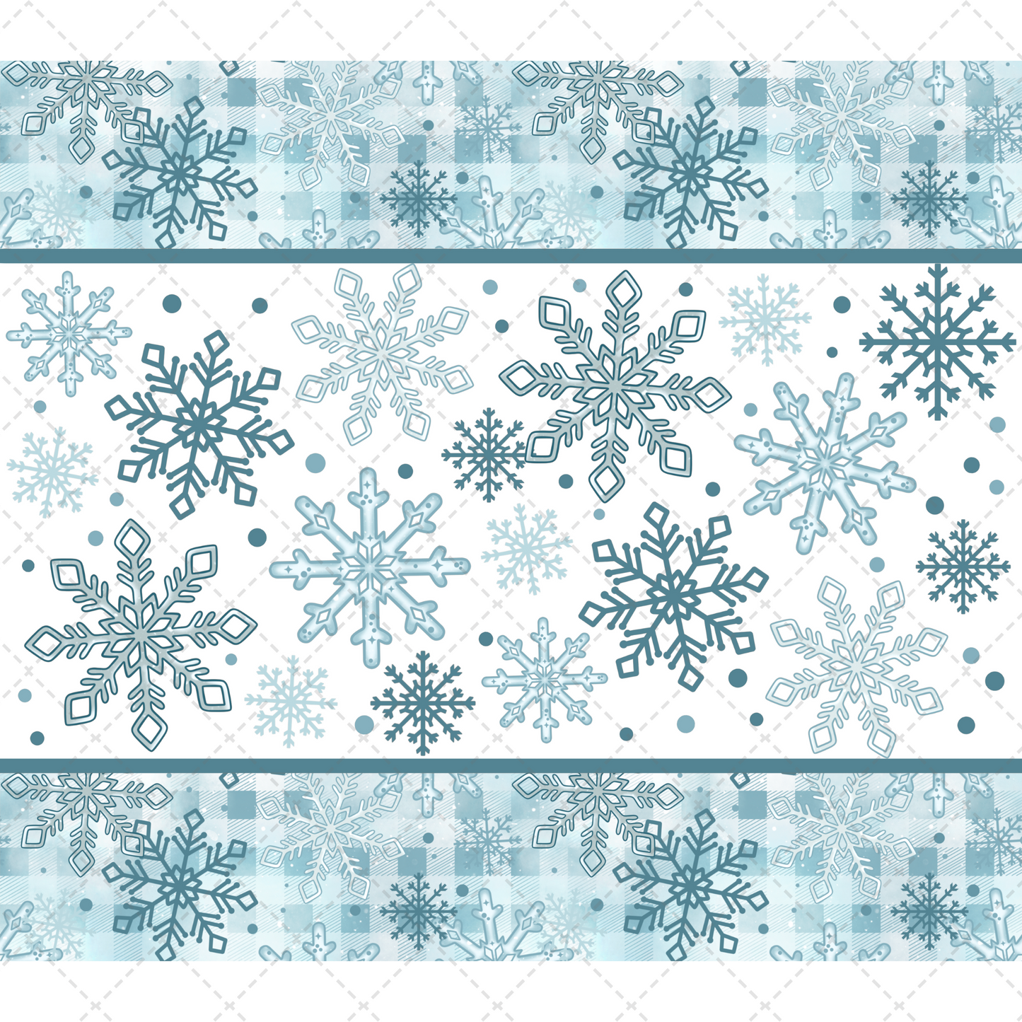 Blue Snowflake Tumbler Transfer