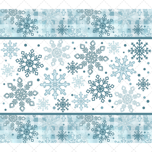 Blue Snowflake Tumbler Transfer