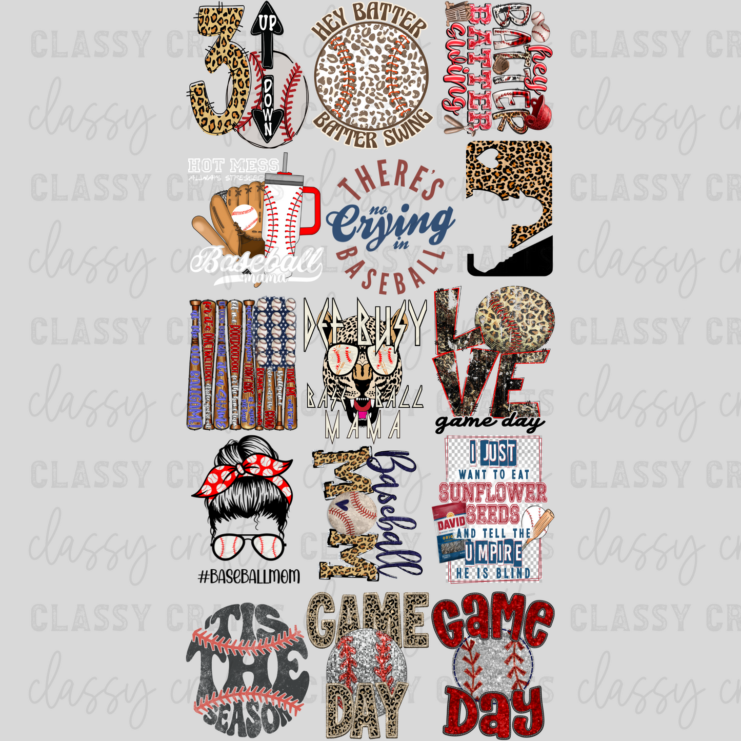 Baseball - 30x60 - PREMADE GANG SHEET