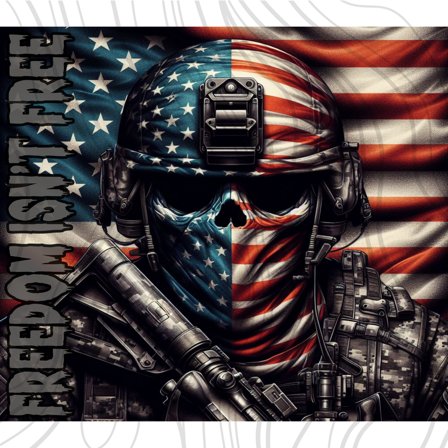 Freedom Isn't Free Tumbler Wrap Transfer