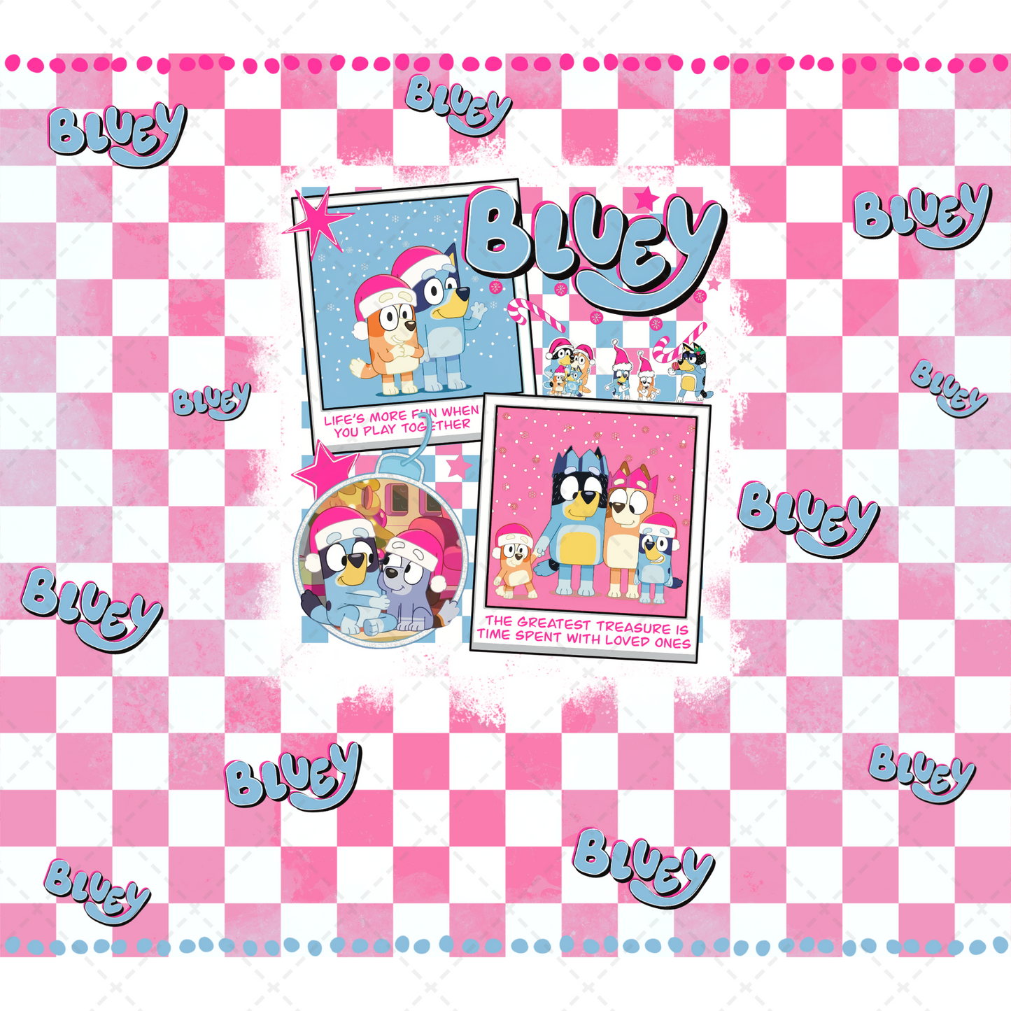 Blue Christmas Tumbler Wrap