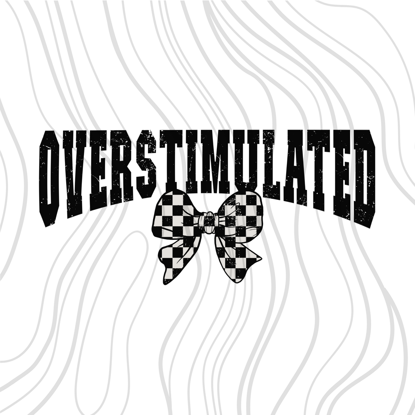 Overstimulated Checkered Coquette Transfer