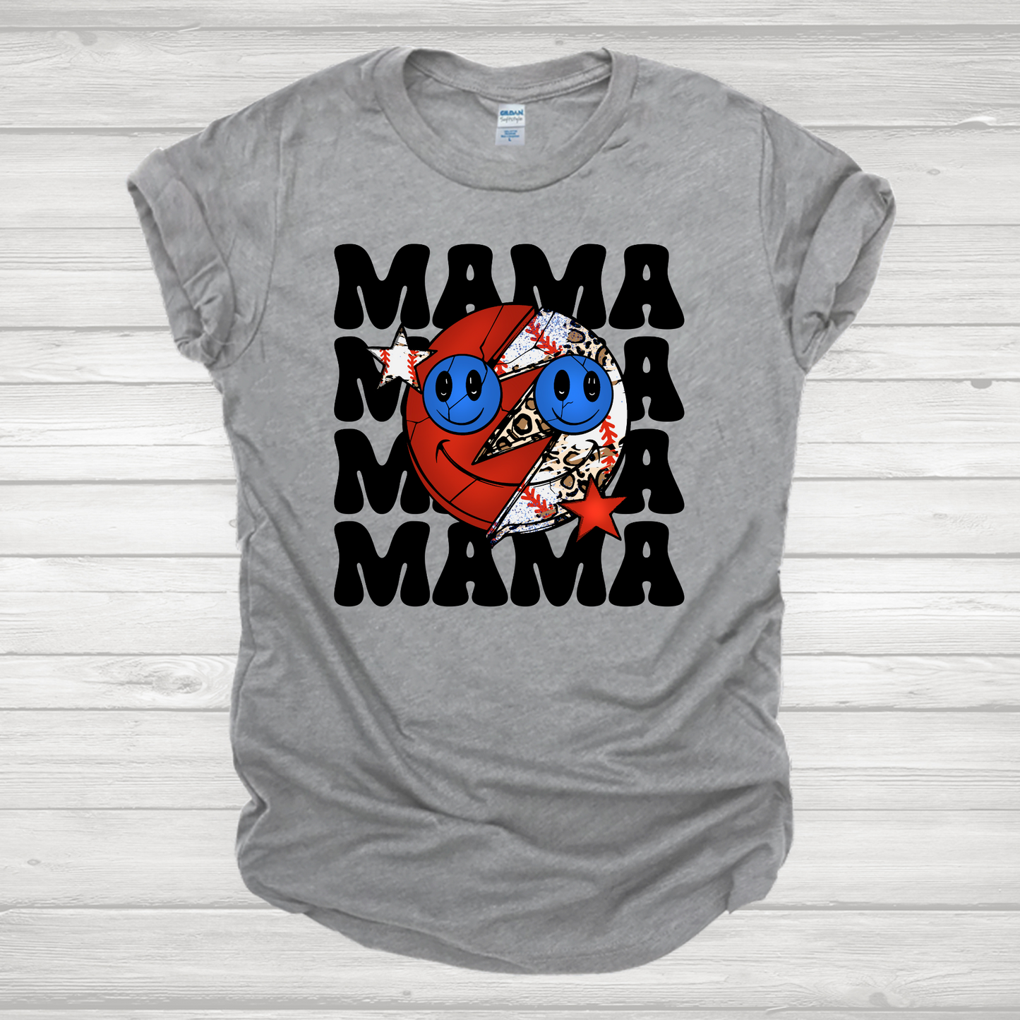 Baseball Smiley Mama 1 Transfer