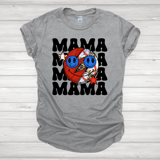 Baseball Smiley Mama 1 Transfer
