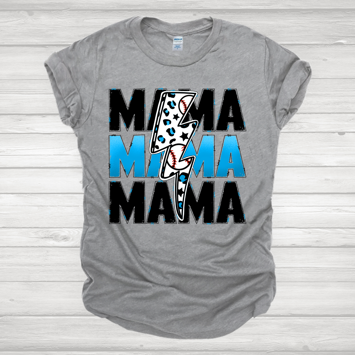 Baseball Light Blue Transfer