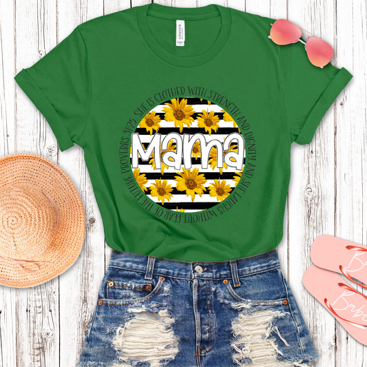She Is Clothed Mama Sunflower Transfer