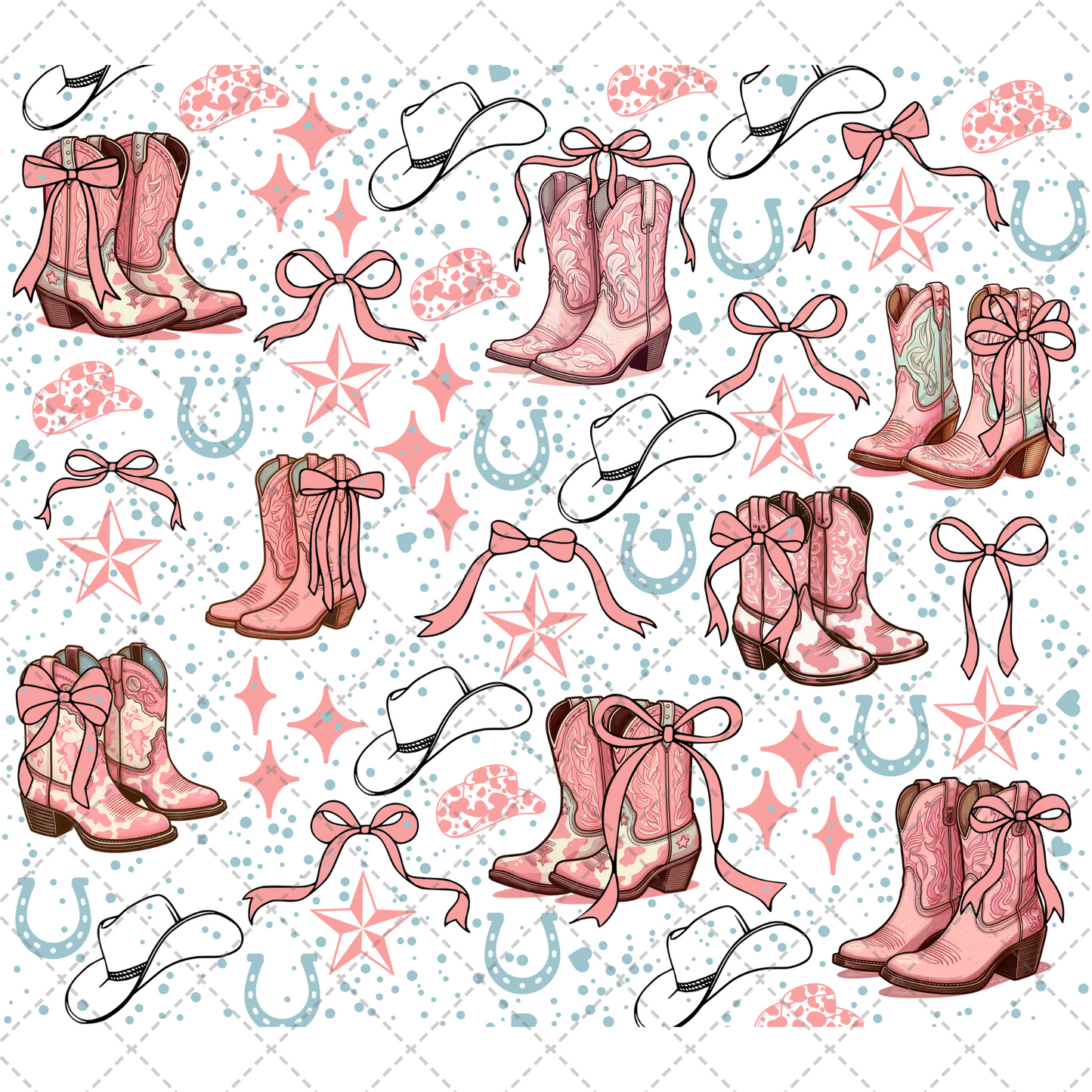 Cowgirl Boots And Bows Tumbler Wrap
